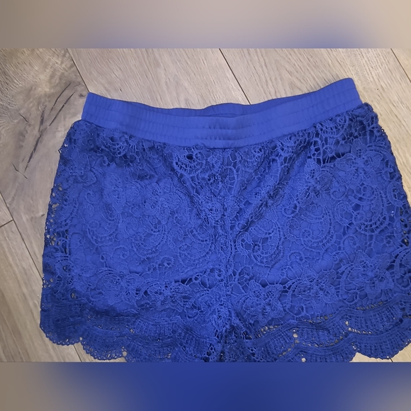Royal Blue Lace Shinestar Elastic Shorts (Size XL) - Picture 5 of 11